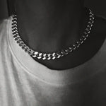 Statement Halskette silber schwarz weiss 